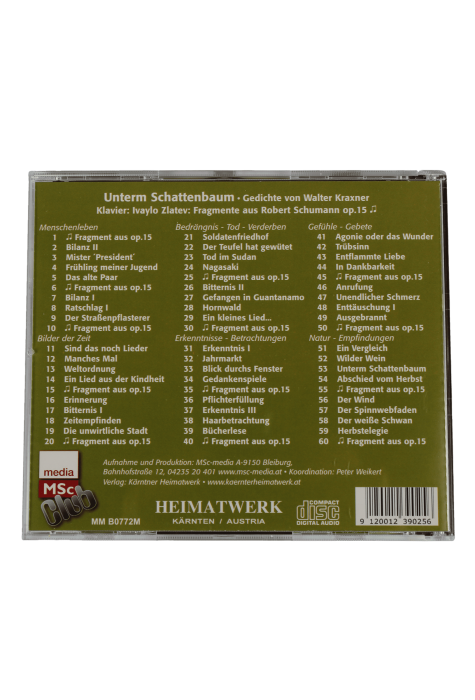 CD " Unterm Schattenbaum" Gedichte Kraxner